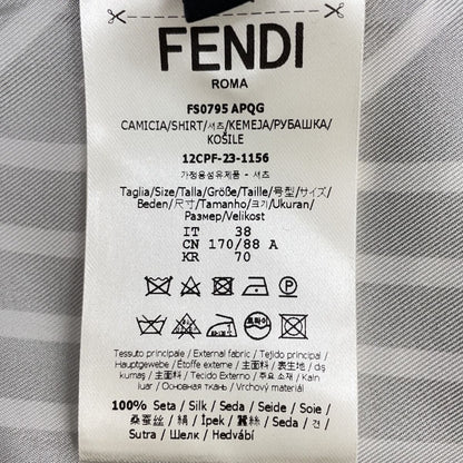 Fendi Gray Allover Pattern S Shirt 38 — view 5
