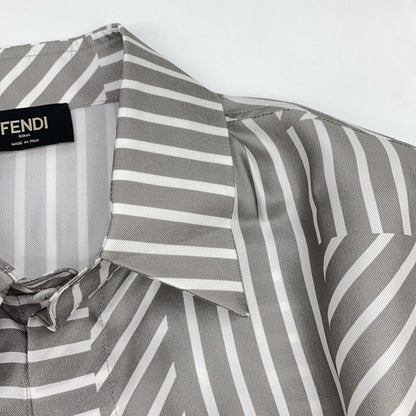 Fendi Gray Allover Pattern S Shirt 38 — view 7