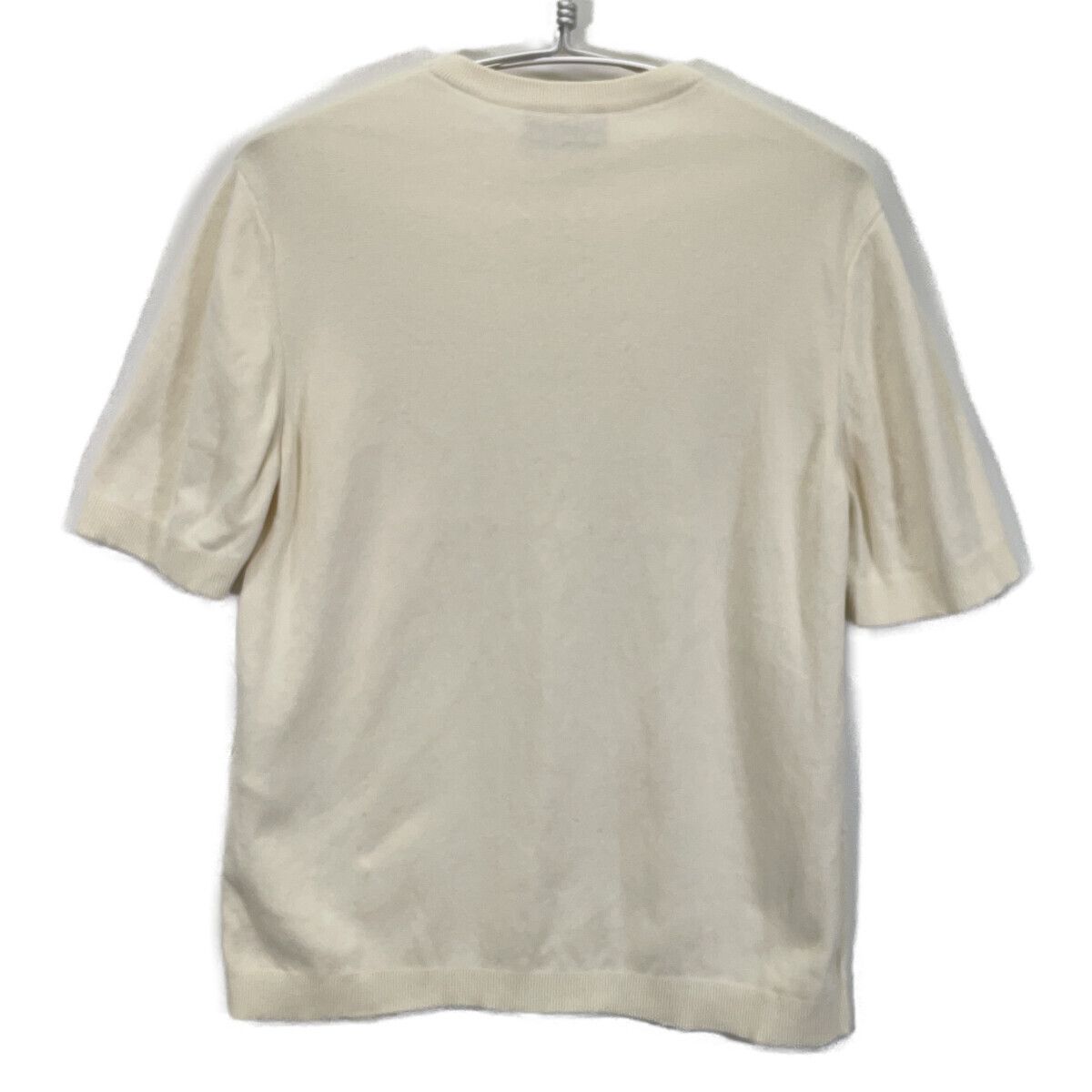 Gucci Ivory Silk Blend Short Sleeve Knit Sweater — view 2