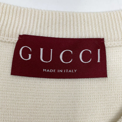 Gucci Ivory Silk Blend Short Sleeve Knit Sweater — view 3