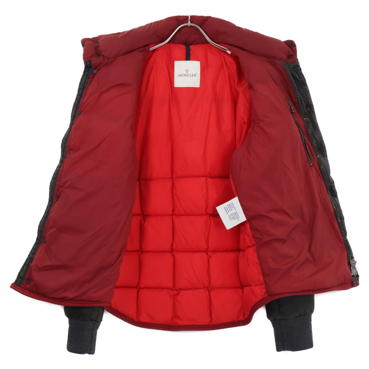 Moncler Lumiere Camouflage Wool Contrast Down Jacket — view 3