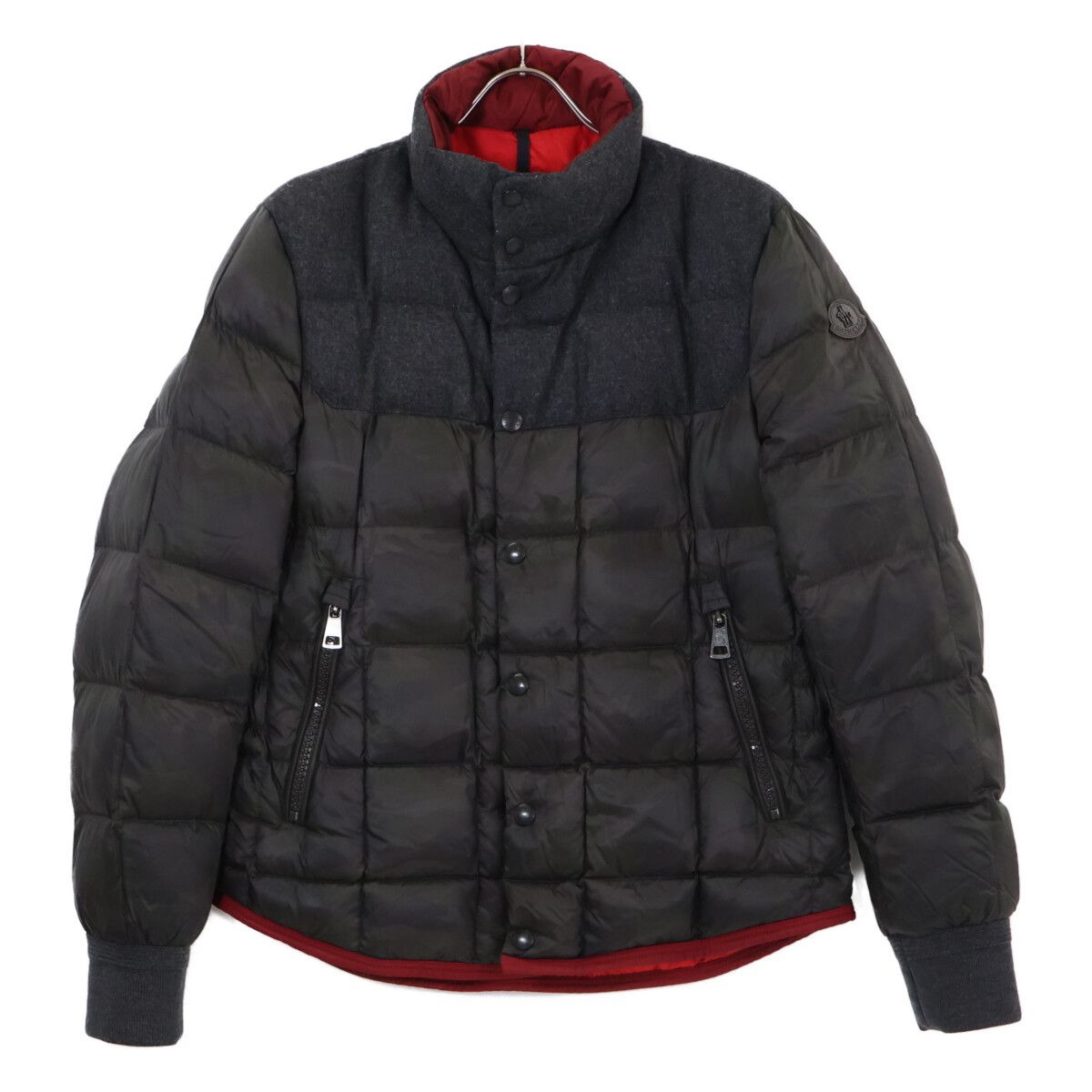 Moncler Lumiere Camouflage Wool Contrast Down Jacket