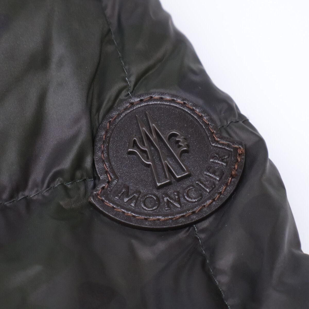 Moncler Lumiere Camouflage Wool Contrast Down Jacket — view 8