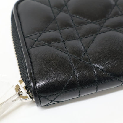 Dior Lady Dior Lambskin Cannage Zip Around Wallet — view 8