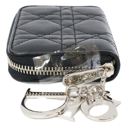 Dior Lady Dior Lambskin Cannage Zip Around Wallet — view 6