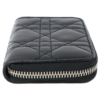 Dior Lady Dior Lambskin Cannage Zip Around Wallet — view 4