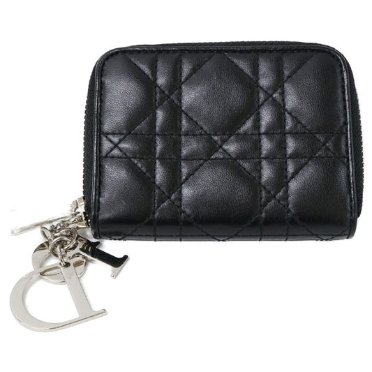 Dior Lady Dior Lambskin Cannage Zip Around Wallet