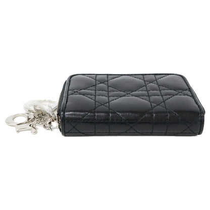 Dior Lady Dior Lambskin Cannage Zip Around Wallet — view 5