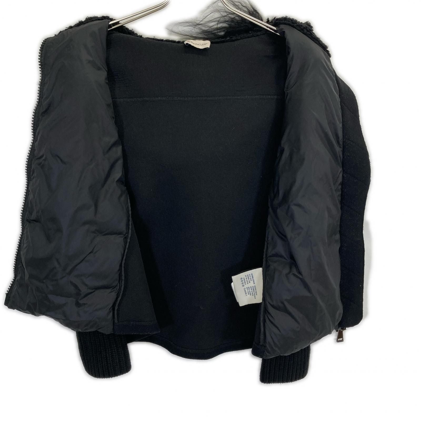 Moncler Maglia Cardigan Fur Cut Wool Replacement Down Jacket — view 3