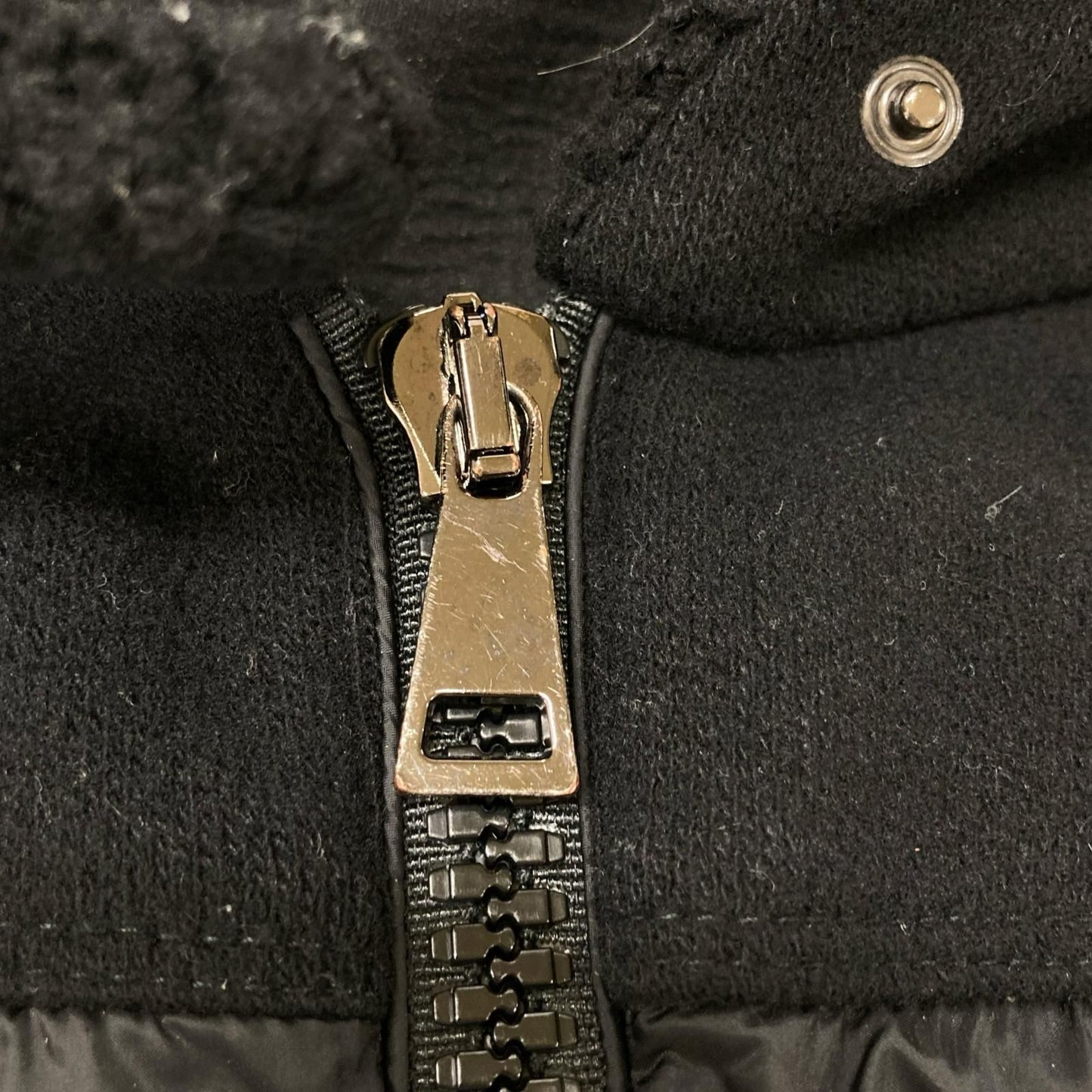Moncler Maglia Cardigan Fur Cut Wool Replacement Down Jacket — view 7