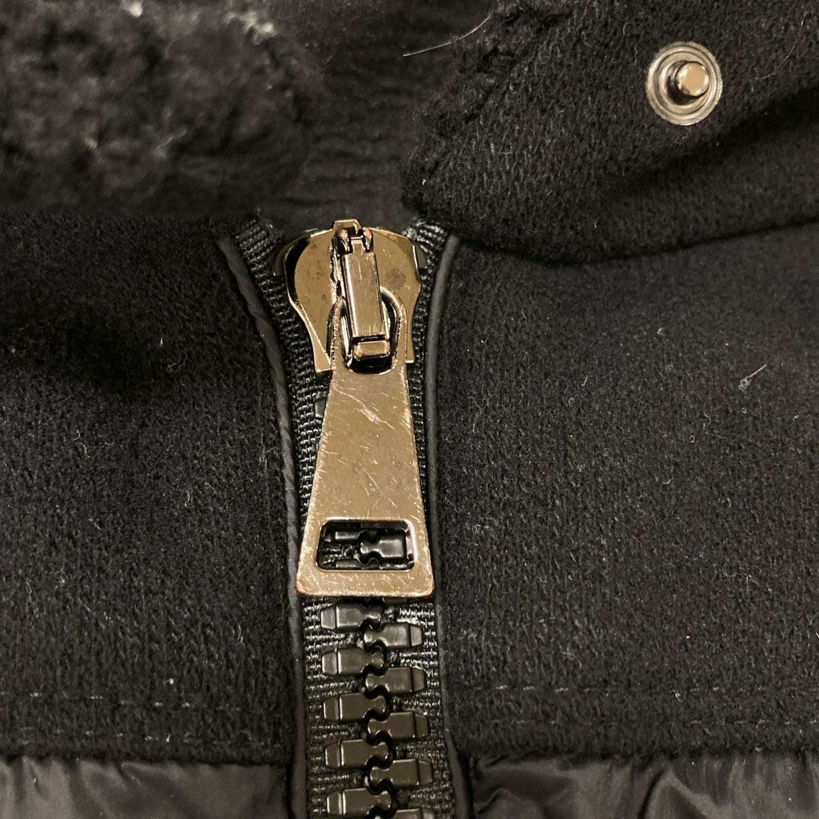 Moncler Maglia Cardigan Fur Cut Wool Replacement Down Jacket — view 7
