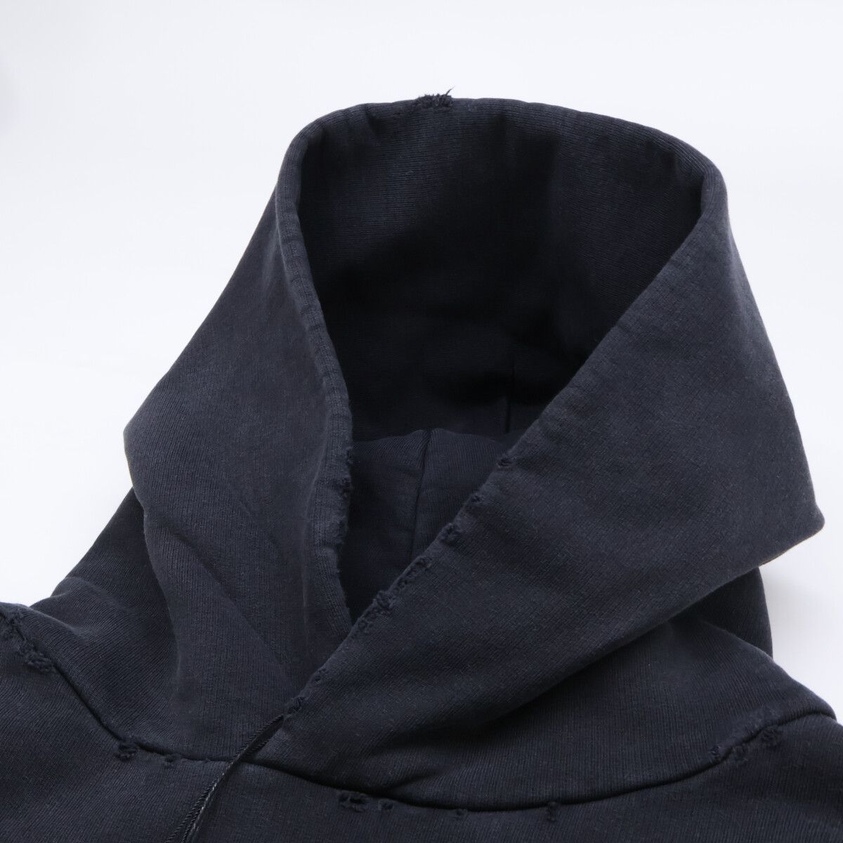Balenciaga Tsva Front Logo Distressed Pullover Hoodie XS — view 9