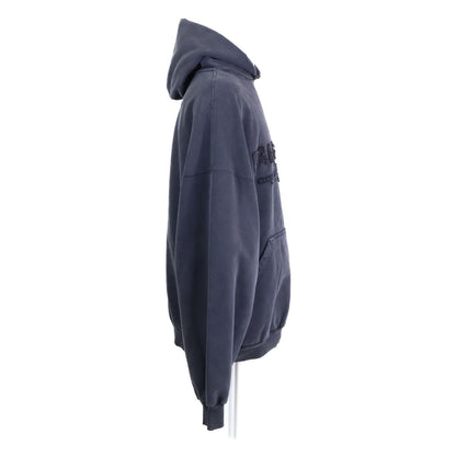 Balenciaga Tsva Front Logo Distressed Pullover Hoodie XS — view 4