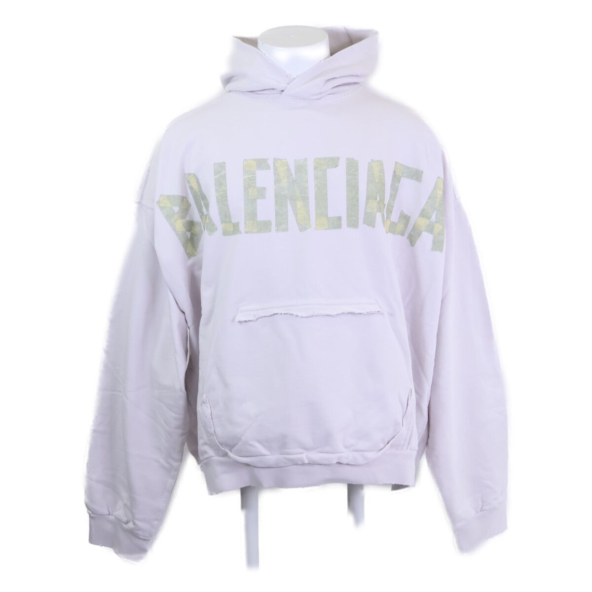 Balenciaga Tape Type Ripped Pocket Hoodie Logo Pullover