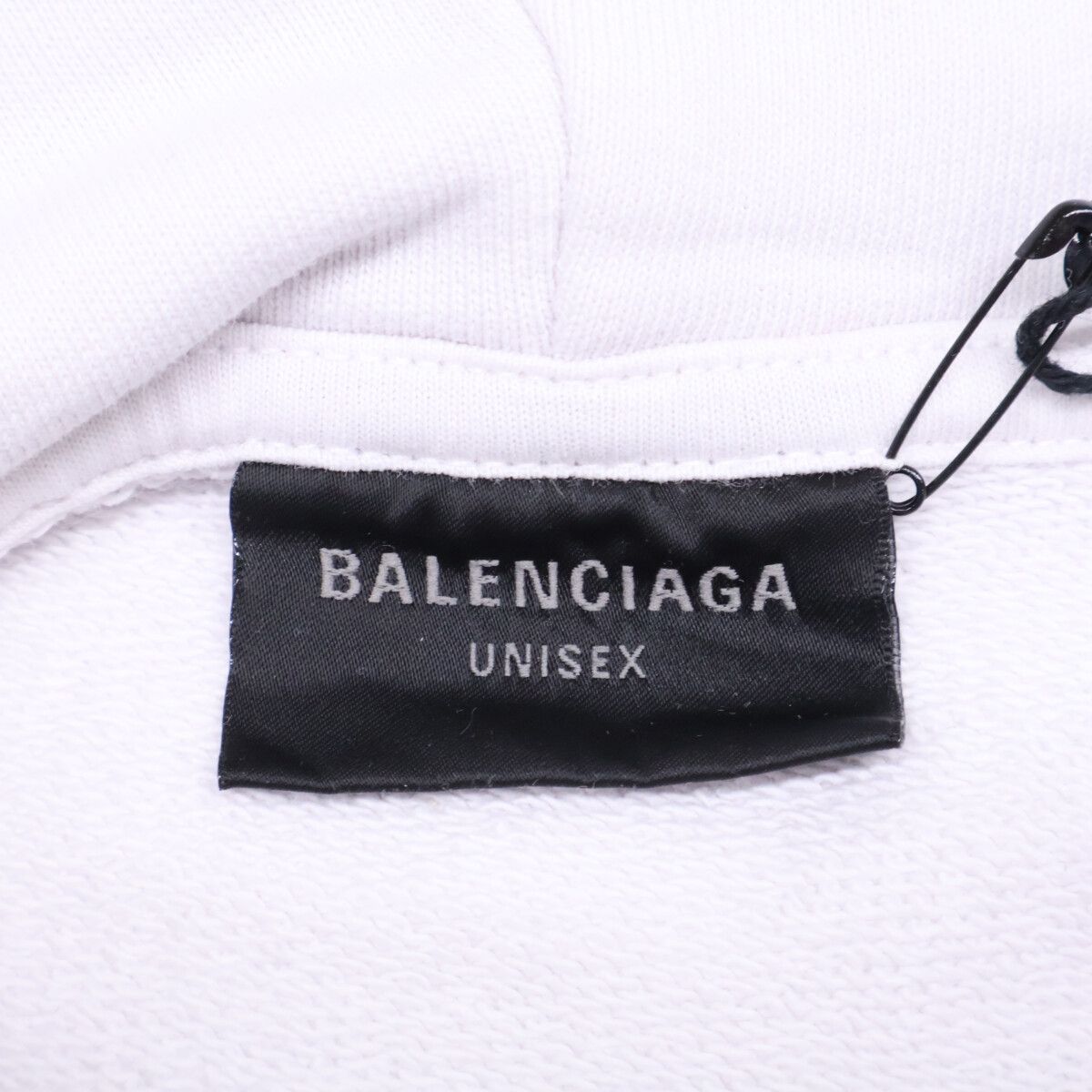 Balenciaga Tape Type Ripped Pocket Hoodie Logo Pullover — view 4