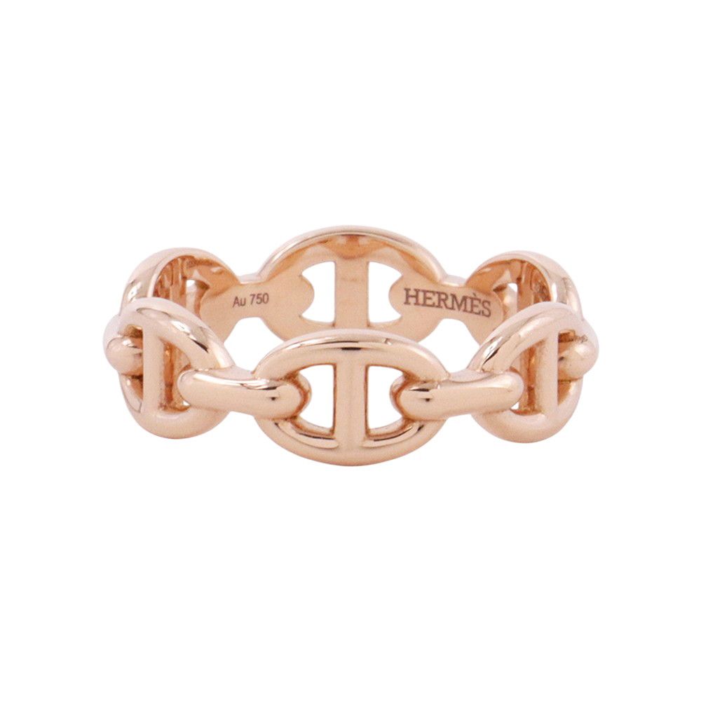 Hermes Ring Chaine D'ancre PM Enchainee 18k Pink Gold
