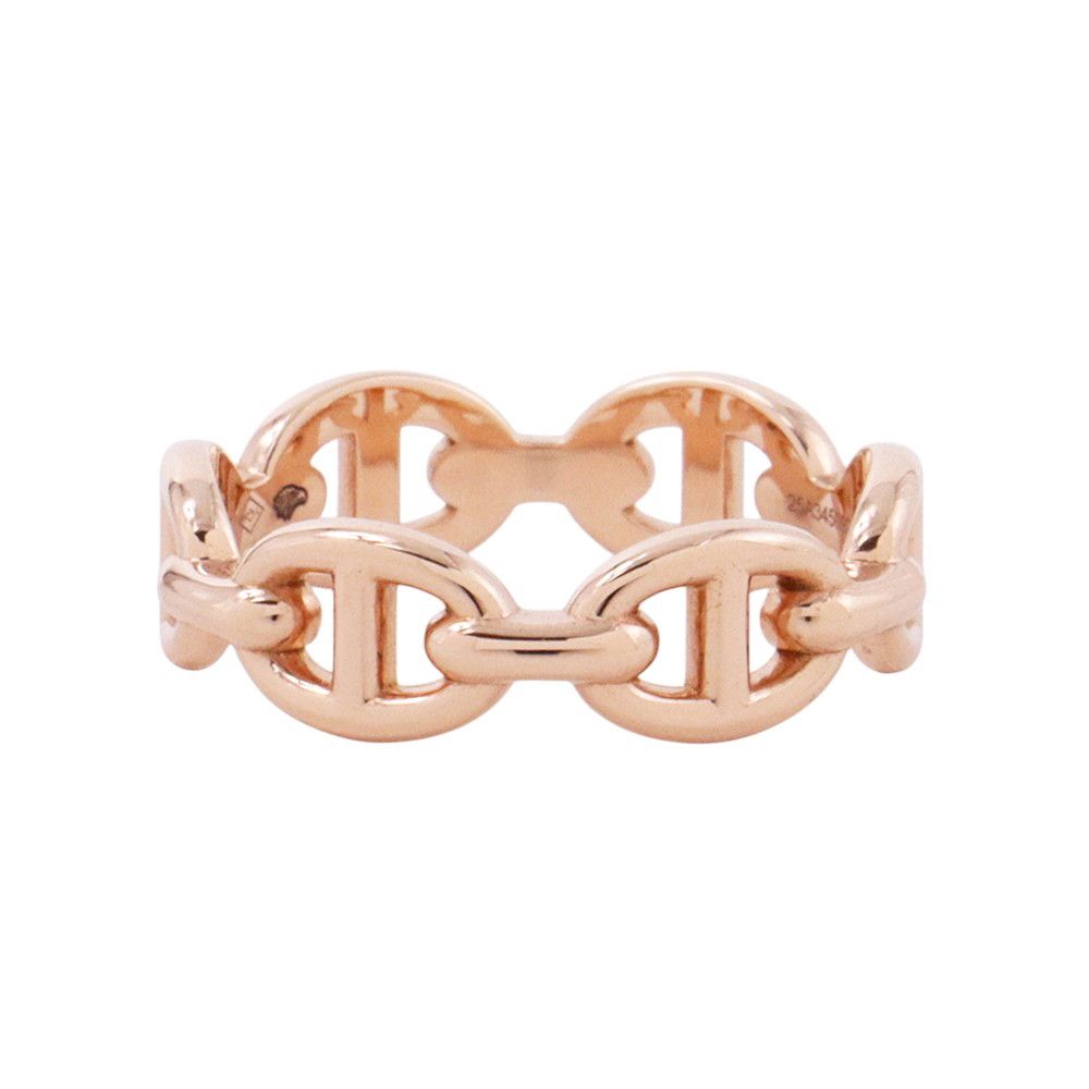 Hermes Ring Chaine D'ancre PM Enchainee 18k Pink Gold — view 2