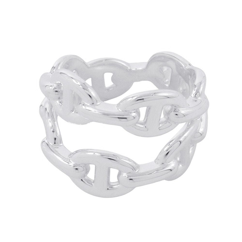 Hermes Ring Chaine D'ancre Double Row 53 Enchainee