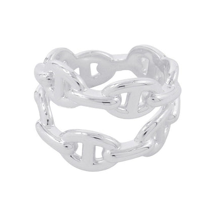 Hermes Ring Chaine D'ancre Double Row 53 Enchainee