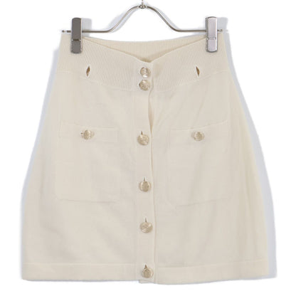 Chanel CC Logo Button Cashmere Sleeveless 34 Shirt — view 6