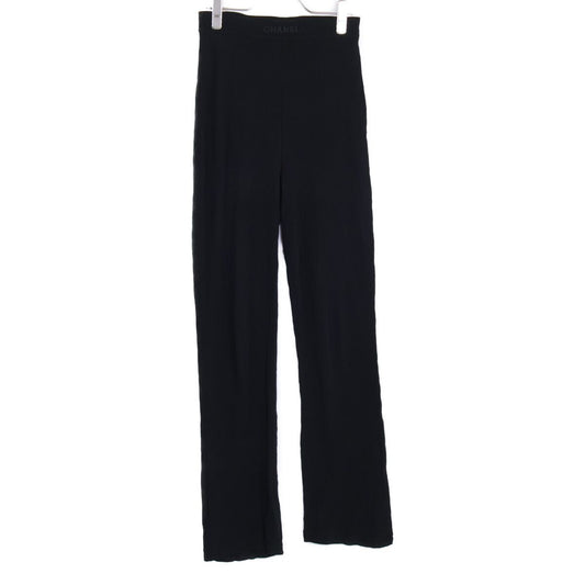 Chanel Waist Logo Embroidery Leggings Pants 38