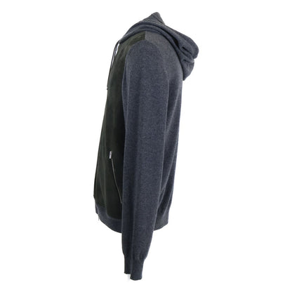 Hermes Suede Leather Knit Switch Hoodie — view 3