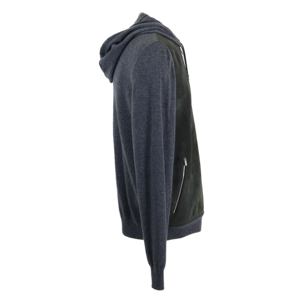 Hermes Suede Leather Knit Switch Hoodie — view 4