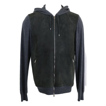 Hermes Suede Leather Knit Switch Hoodie