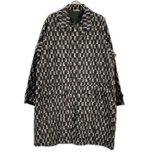 Bottega Veneta Khaki Check Spring Coat 46
