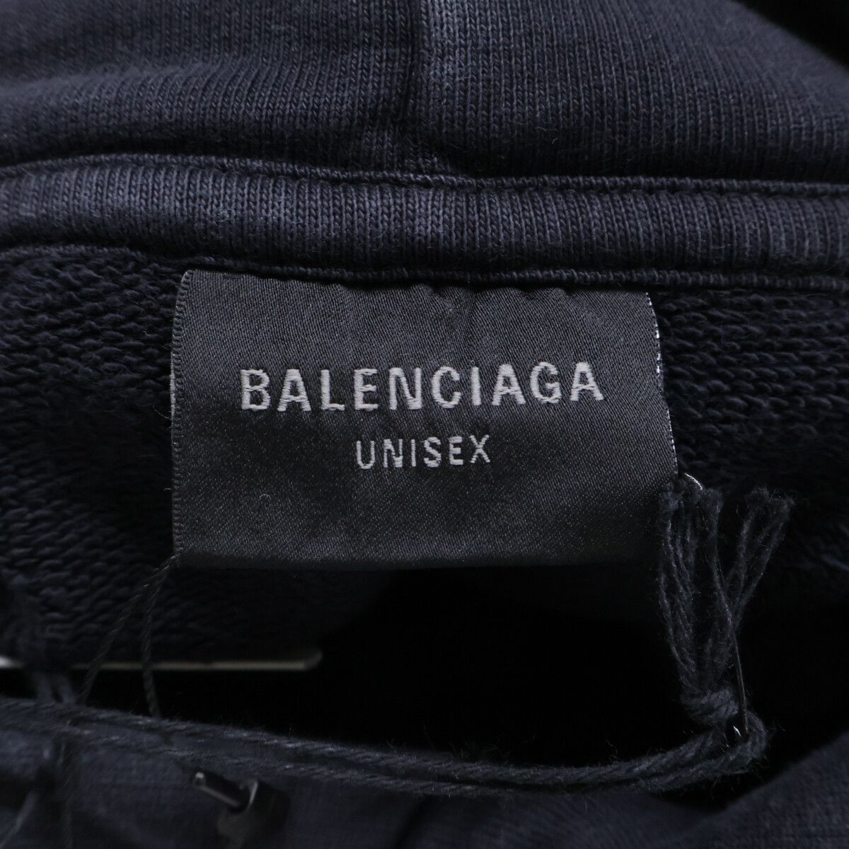 Balenciaga Similarly Front Logo Flared Destroy Processing Pullover Cropped — view 5