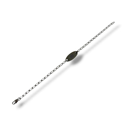 Balenciaga Everyday Bracelet Antique Silver Chain Anklet BB Logo — view 7