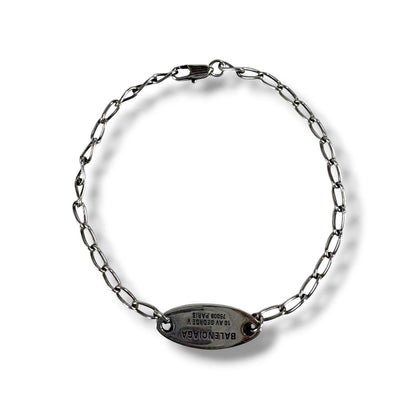 Balenciaga Everyday Bracelet Antique Silver Chain Anklet BB Logo — view 2