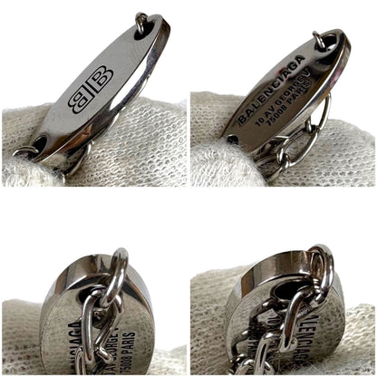 Balenciaga Everyday Bracelet Antique Silver Chain Anklet BB Logo — view 9