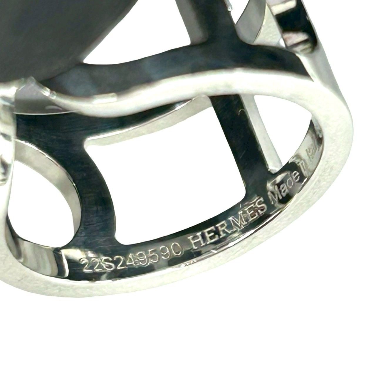 Hermes Vintage Chaine D'ancre Ring 925 Sterling Silver — view 3