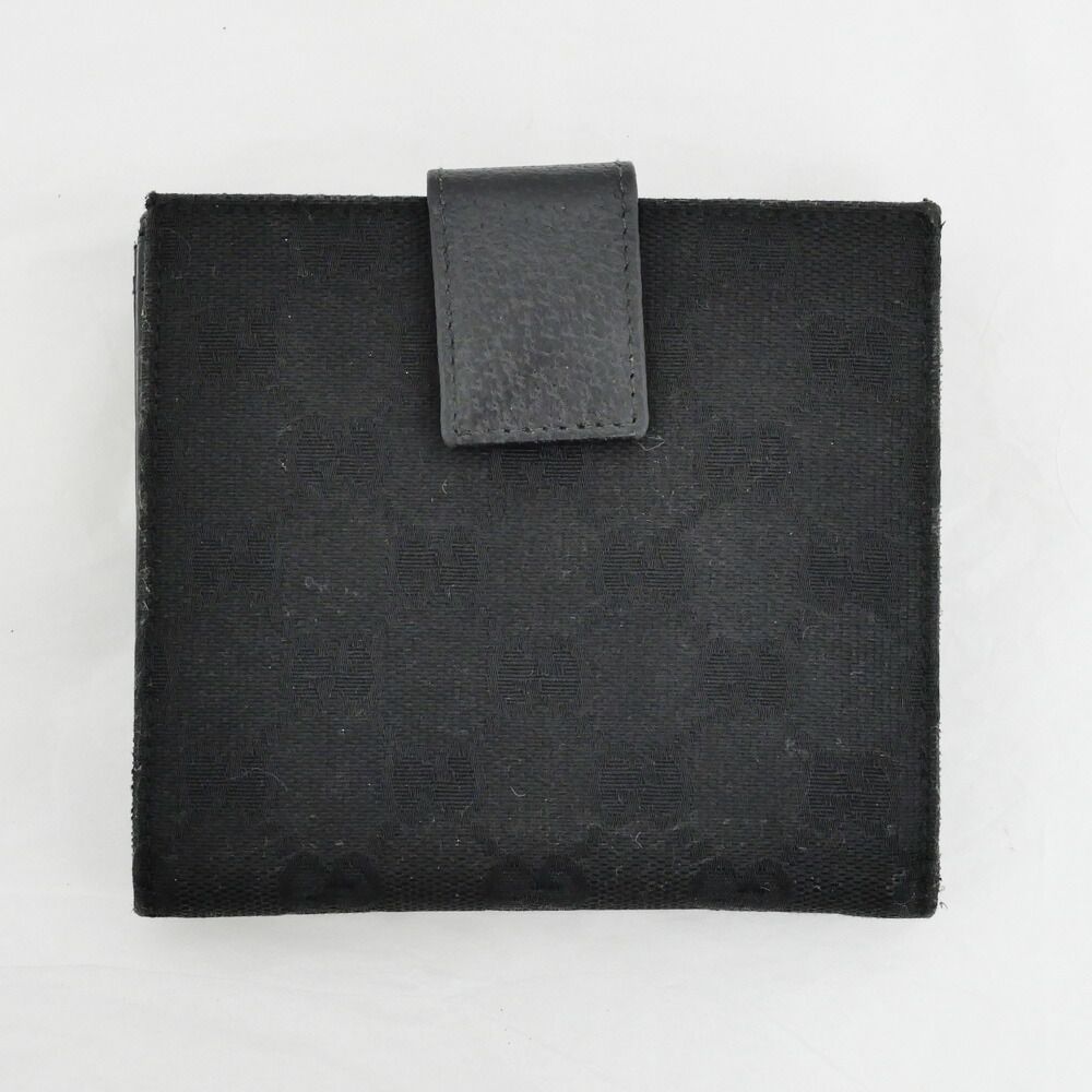 Gucci Hook Bifold Wallet GG Canvas Black Compact — view 2