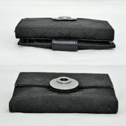 Gucci Hook Bifold Wallet GG Canvas Black Compact — view 4