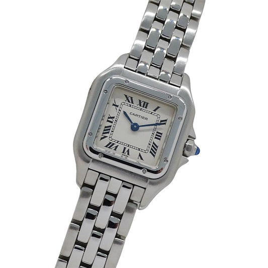 Cartier Watch Panthere SM Quartz Stainless Steel Silver Ivory Polished