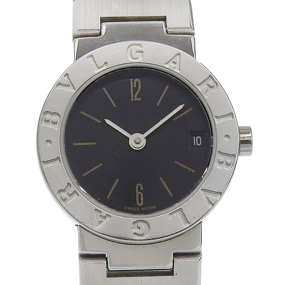 Bvlgari zero One Stainless Steel Silver Kuo Analog Display Black Dial Watch