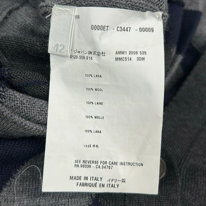 Miu Miu Cardigan 42 M Dark Gray Dark Navy Light Short Sleeve See Through Long — view 4