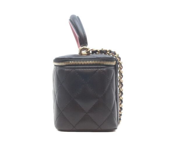 Chanel Black Pink Top Handle Chain Shoulder — view 2