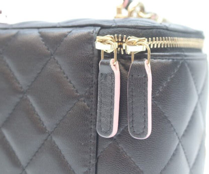 Chanel Black Pink Top Handle Chain Shoulder — view 8