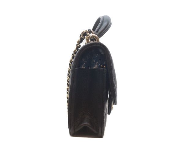 Chanel Black Lamb Gold Top Handle Chain Clutch — view 4