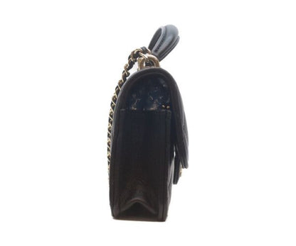 Chanel Black Lamb Gold Top Handle Chain Clutch — view 4