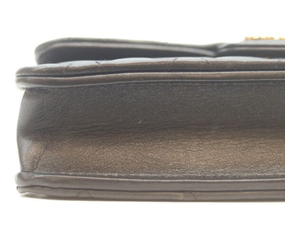 Chanel Black Lamb Gold Top Handle Chain Clutch — view 8
