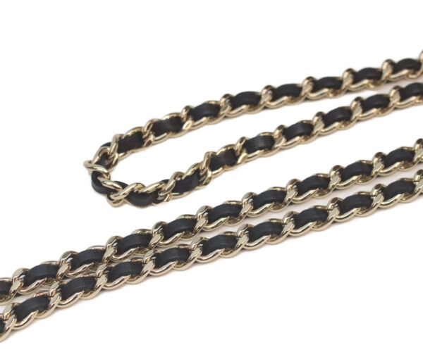 Chanel Black Lamb Gold Top Handle Chain Clutch — view 7