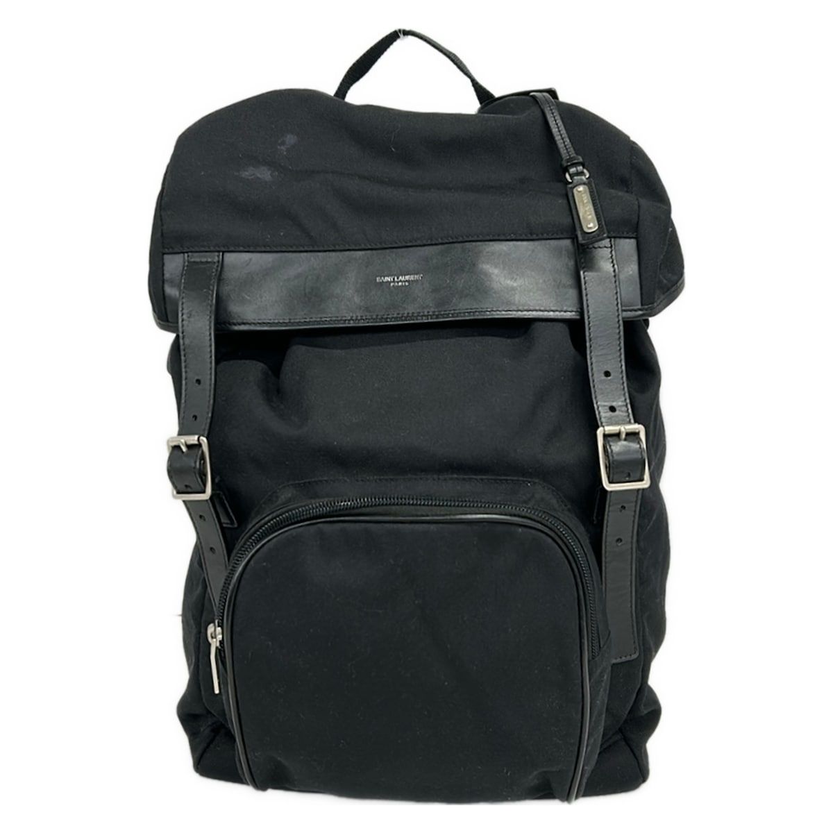 Saint Laurent Paris Backpack Hunting Rock Sac Black Leather