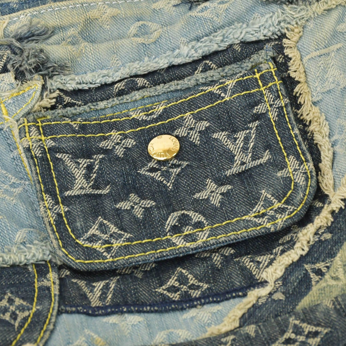 Louis Vuitton Patchwork Posty Messenger Bag Monogram Denim — view 8
