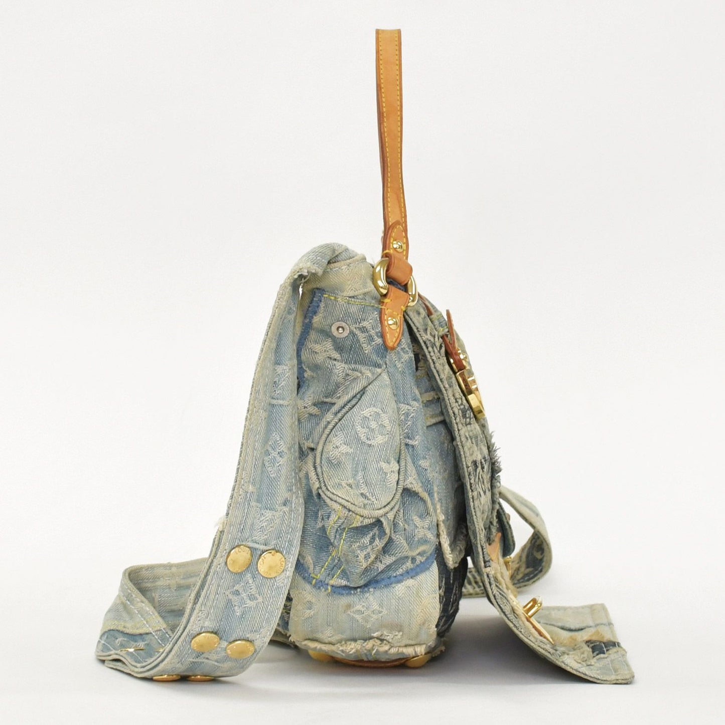 Louis Vuitton Patchwork Posty Messenger Bag Monogram Denim — view 4