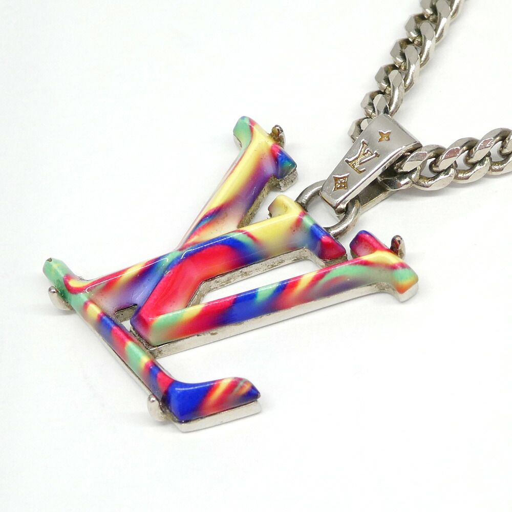 Louis Vuitton Necklace Collier LV Psychedelic Metal Multicolor Silver — view 2