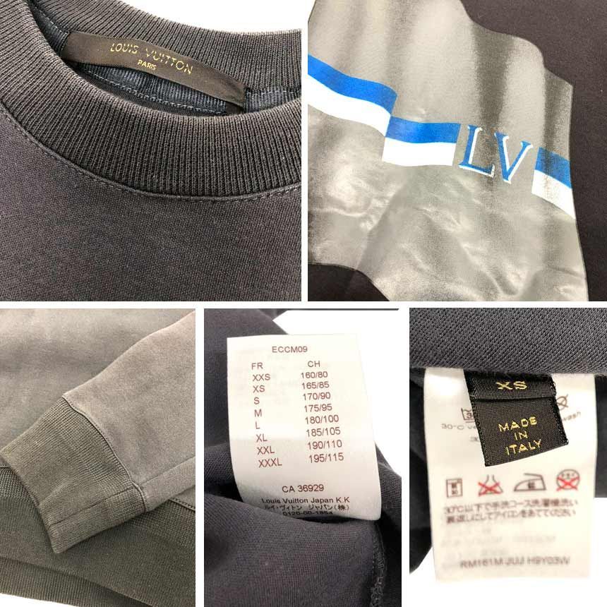 Louis Vuitton Sweatshirt Flag Gray XS — view 3